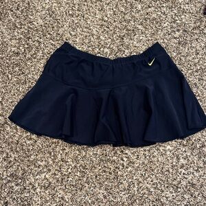 Nike Navy Blue Mini Skirt with Yellow Logo